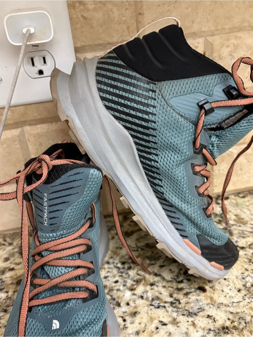 The North Face Women's Teal and Coral Ankle Booties